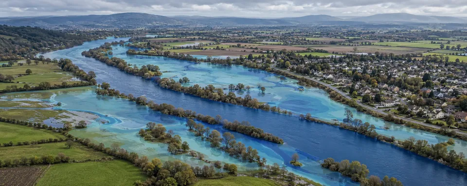 Floodplain with an illustrative depth overlay